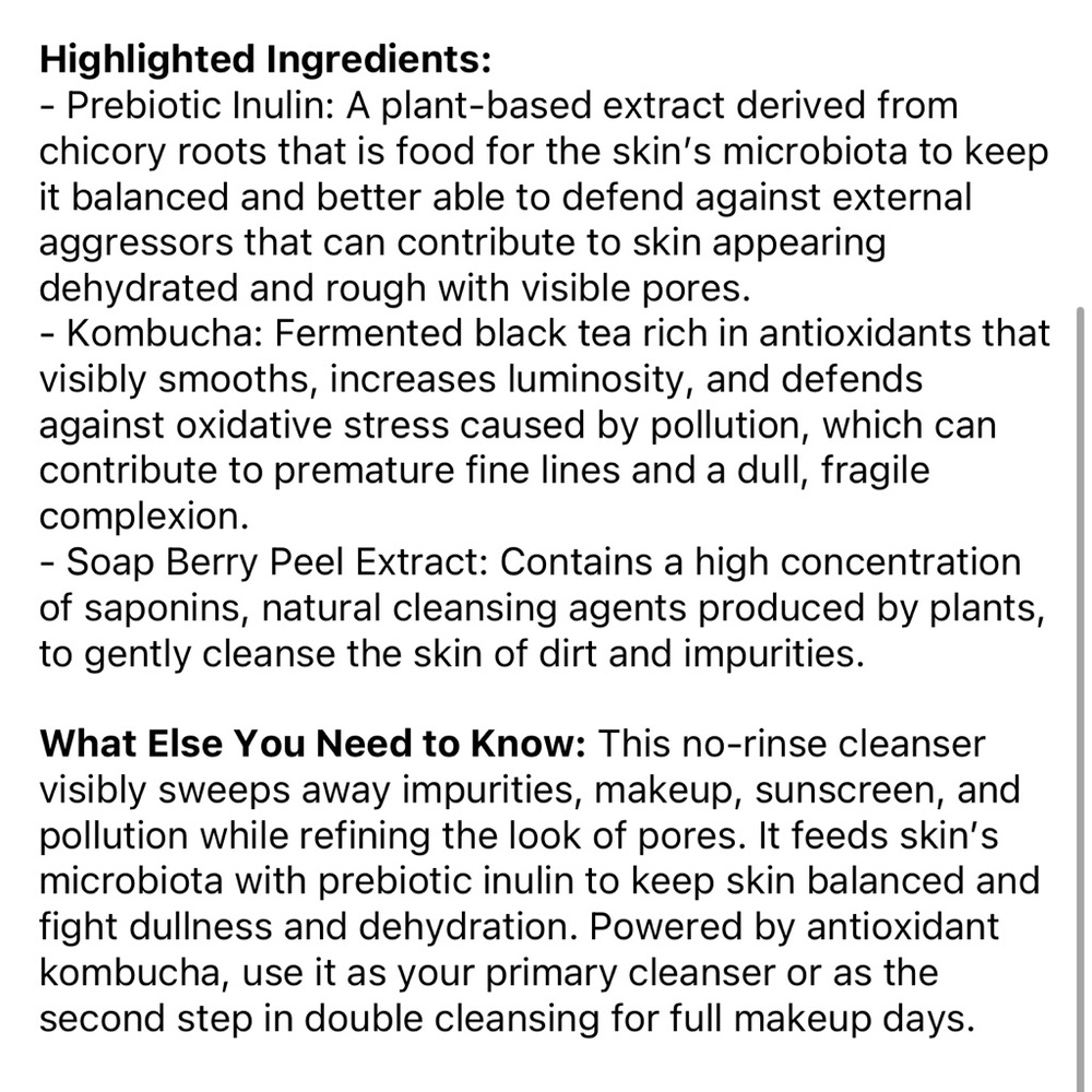 Fresh Kombucha 2-in-1 No Rinse Cleanser & Prebiotic Treatment Toner NWOB - Picture 3 of 4